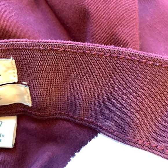 LL Bean Classic Fit Casual Pants Burgundy Stretch W39 x L30.5 EUC Womens Size 20 - Picture 5 of 8